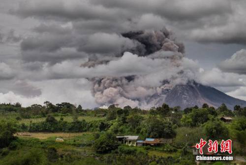 印尼錫納朋火山噴發(fā)